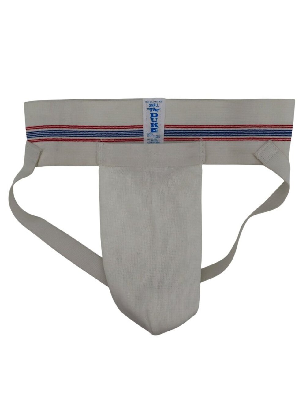 VTG The Duke Mens Small Red White Blue Stripe Band Jockstrap Athletic Supporter